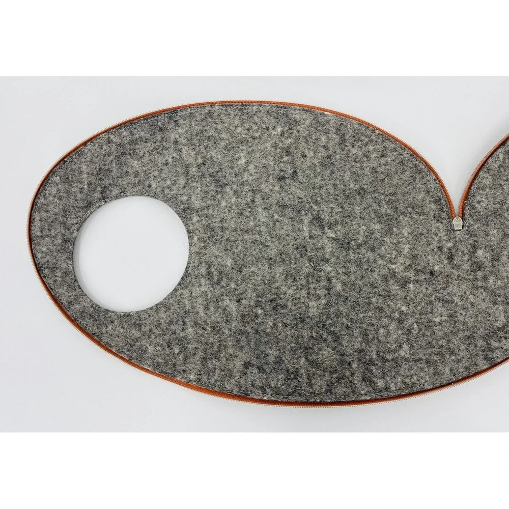 Josh Jakus UM Bag Grey Wool Felt Sculptural Designer Purse Handbag